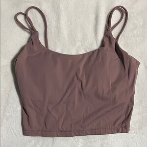 Women's Mauve Square Neck Crop Tank Top